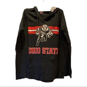 Women’s Large Black Long Sleeve Hooded Shirt